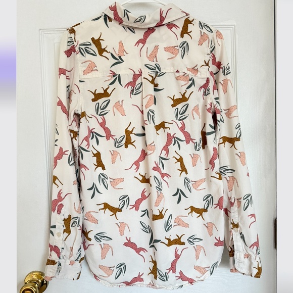 Marine Layer Sahara Cheetah Leopard LS Shirt Size S - Picture 2 of 4